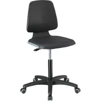 BIMOS LABSIT Labordrehstuhl, o. Armlehne, mit Rollen, Rückenlehnenhöhe 420 mm, Kunstleder, anthrazit