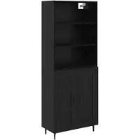 vidaXL Highboard 2 Stk. Schwarz Eichen-Optik 69,5 x 34 x 180 cm