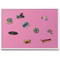 Tulup MAGNETTAFEL 100x70 cm Weißer Rahmen Pink