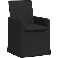vidaXL Esszimmerstühle 2 Stk. Stoff Schwarz 57 x 67 x 95 cm