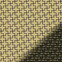 ALLOY Mosaik Fliese Massiv Metall Messing Gewalzt Gold 1,6mm Stark Swiss CroS-S-bm 1 Paket mit 10 Matten 0,88 m2 Gold