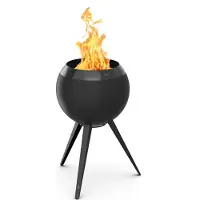 Höfats MOON 45 Feuerkorb mit hohem Fuss all black