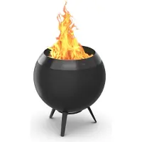 Höfats MOON 45 Feuerkorb mit niedrigem Fuss all black