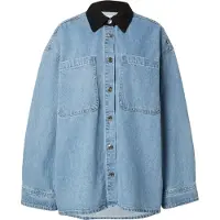 EDITED The Label Damen Blusen Amber Shirt - Lichtblauw - Größe 40