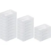 Proregal SparSet 20 x Transparenter Eurobehälter BasicLine Mit Geschlossenem Griff HxBxT 7 x 20 x 30 cm 2,9 Liter Eurobox Transportbox