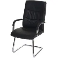 Proregal Konferenzstuhl HxBxT 105x59x71 cm Sitzhöhe 49cm Kunstleder Schwarz Besucherstuhl Freischwinger