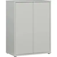 Forte ALICE SPRINGS Kommodenschrank 70 80, modern-minimalistisch, 2-türig, Wohn-/Schlafzimmer, Holzwerkstoff, Secret Grey, 74,5 cm breit x 99,1 cm hoch x 41,5 cm tief