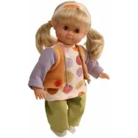 Donic Schildkröt Schildkröt Puppe Schlummerle 32 cm braune Haare, braune Schlafaugen, Smiley-Kleidung