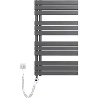 Emke Elektrischer Handtuchwärmer mit Heizstab und Timer, Weiss 1041x600mm 600W