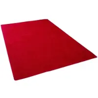Snapstyle Hochflor Velours Teppich Luna Rot 100x100cm