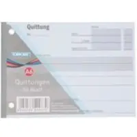Stylex Quittungsblock DIN A6, 50 Blatt, 50 Stück