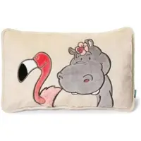 Nici Sommer Kissen Nilpferd und Flamingo, rechteckig, 43 x 25 cm