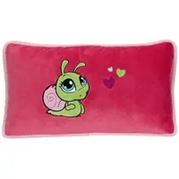 Nici Sweethearts 3 Kissen grüne Schnecke auf Rot, 43 x 25 cm