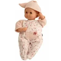 Donic Schildkröt Schildkröt Puppe Schlummerle 32 cm mit Malhaar und braunen Schlafaugen, Overall weiß/rose