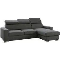 M-Punkt Möbel Punkt Ecksofa Tokio mit Bettfunktion, ca. 203 x 127 cm - Grau