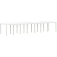 vidaXL Gartentisch Weiß 400 x 100 x 73 cm Poly-Rattan
