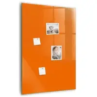Tulup Magnettafel Glas Orange Farbe 70x100 cm Magnettafel Zum Schreiben Schwarzer Marker Magnettafel Flur Glas