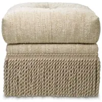 Casa Padrino Luxus Hocker Creme 53 x 53 x H. 47 cm - Wohnzimmer & Hotel Sitzhocker