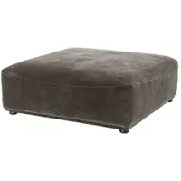 Casa Padrino Luxus Hocker Grau / Schwarz 109 x 109 x H. 42 cm - 4 eckiger Sitzhocker - Luxus Möbel