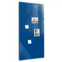 Tulup Schreib Magnettafel Blaue Farbe 60x120 cm Magnettafel Wohnzimmer Glas Weißer Marker Magnettafel Flur Glas