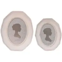 Casa Padrino Barock Bilderrahmen 2er Set Antik Weiß - Barockstil Deko Accessoires