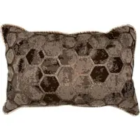 Casa Padrino Luxus Kissen Braun 55 x 35 cm - Deko Kissen - Rechteckiges Zierkissen - Wohnzimmer Deko - Luxus Deko Accessoires - Luxus Deko
