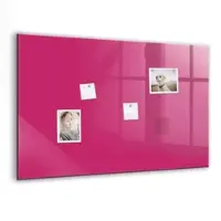 Tulup Beschreibbare Glasmagnettafel Kräftige Rosa Farbe 90x60 cm Magnettafel Büro Glas Weißer Marker Glassboard Magnetisch