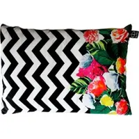 Casa Padrino Luxus Kissen Miami Flowers 35 x 55 cm - Feinster Samtstoff - Deko Wohnzimmer Kissen