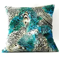 Casa Padrino Luxus Deko Kissen Colorado Feathers Mehrfarbig 45 x 45 cm - Feinster Samtstoff - Luxus Kollektion