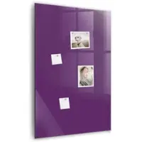 Tulup Schreib Magnettafel Violett 60x90 cm Magnettafel Wohnzimmer Glas Weißer Marker Magnettafel Flur Glas