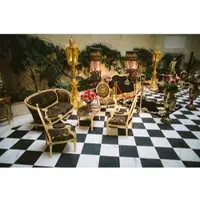 Casa Padrino Pompöös by Barock Wohnzimmer Set Creme / Oliv mit goldenem Muster - Pompööse Barock Wohnzimmermöbel designed by Harald Glööckler
