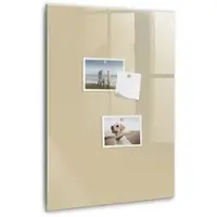 Coloray Magnetische Notiztafel - Schwarzer Marker + Schwamm + Magnete - 40 x 60 cm - Beige