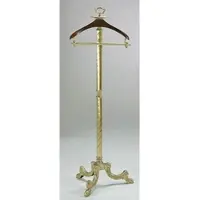Casa Padrino Luxus Barock Dressboy Messingfarben / Braun 45 x 45 x H. 133 cm - Edler Messing Kleiderständer - Barock Hotel Garderoben Möbel