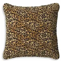 Casa Padrino Luxus Deko Kissen Leopard Beige / Schwarz 60 x 60 cm - Deko Accessoires