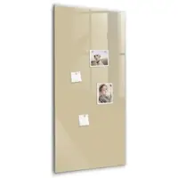 Tulup Schreib Magnettafel Beige 60x120 cm Magnettafel Wohnzimmer Glas Schwarzer Marker Magnettafel Flur Glas