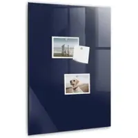 Tulup Magnetische Glastafel Farbe Dunkelmarineblau 40x60 cm Magnettafel Mit Marker Beschreibbar Weißer Marker Magnettafel Für Termine