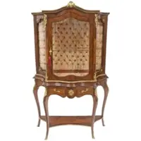 Casa Padrino Barock Vitrine 105 x 42 x H. 174 cm - Barock Möbel - Vitrinenschrank - Wohnzimmerschrank