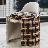 Casa Padrino Luxus Hocker Braun / Grau / Massing H. 60 cm - Luxus Hotel Möbel