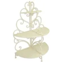 Casa Padrino Jugendstil Blumenetagere Weiß 83,5 x 43 x H. 119,5 cm - Gartendeko Accessoires