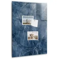 Tulup Beschreibbare Magnettafel Dekorativer Marmor 40x60 cm Beschreibbare Magnettafel Küche Weißer Marker Magnetisches Glassboard