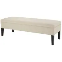 Casa Padrino Designer Sitzbank Elfenbein 140 x 50 x H. 45 cm - Luxus Möbel