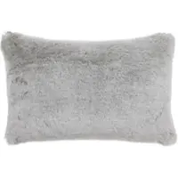 Casa Padrino Luxus Kunstfell Kissen Hellgrau 60 x 40 cm - Wohnzimmer Deko Accessoires