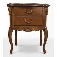 Casa Padrino Luxus Barock Nachtkommode Braun H. 72,6 cm - Barock Schlafzimmer Möbel