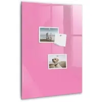 Coloray Magnetische Notiztafel - Schwarzer Marker + Schwamm + Magnete - 40 x 60 cm - Rosa