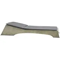 Casa Padrino Luxus Gartenliege Antik Grau / Dunkelgrau 225 x 80 x H. 40 cm - Moderne Wetterbeständige Liege - Poolliege - Garten Hotel Pool Möbel - Luxus Qualität