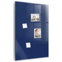 Tulup Beschreibbare Glasmagnettafel Marineblaue Farbe 60x90 cm Magnettafel Büro Glas Weißer Marker Glassboard Magnetisch