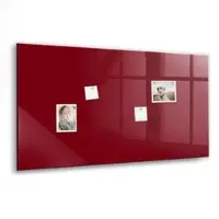 Tulup Glas Magnettafel Burgunderrote Farbe 120x60 cm Magnettafel Zum Beschriften Weißer Marker Magnettafel Für Notizen