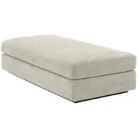 Casa Padrino Luxus Wohnzimmer Fußhocker Sandfarben / Schwarz 178 x 83 x H. 40 cm - Luxus Qualität