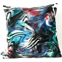 Casa Padrino Luxus Samt Kissen San Jose Mehrfarbig 45 x 45 cm - Feinster Samtstoff - Luxus Zierkissen