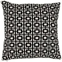 Casa Padrino Luxus Kissen 2er Set 50 x H. 50 cm Schwarz / Weiß - Wohnzimmer Accessoires